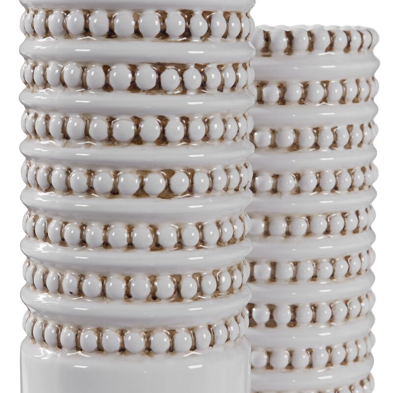 Uttermost Angelou White Vases, Set/2